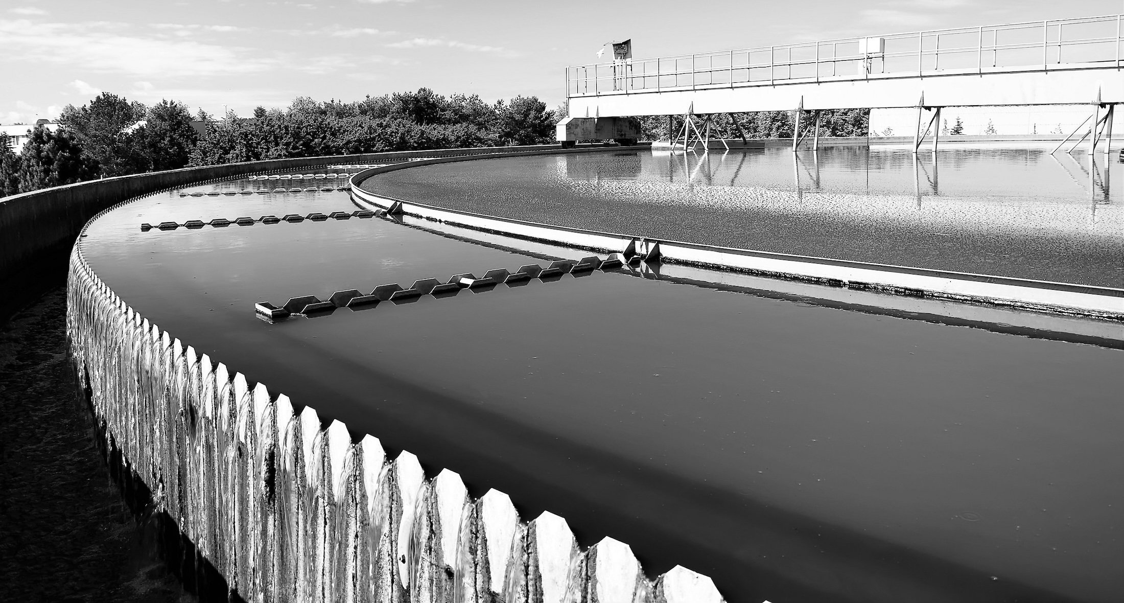 wastewater treatment facility tank