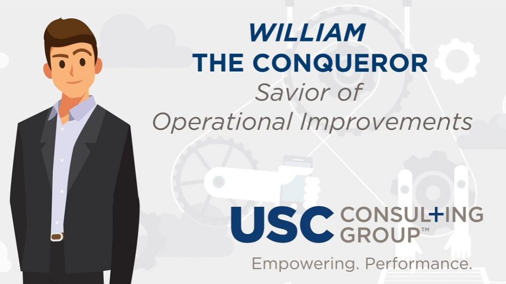William the VP of Operations becomes the Savior of Operational Improvements for his company by reducing costs and increasing throughput.